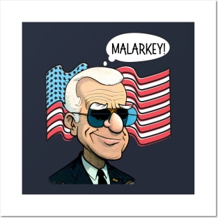 Cartoon Biden Malarkey! Posters and Art